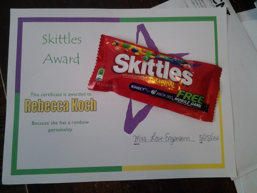 Skittles Award 1 - 05.25.12